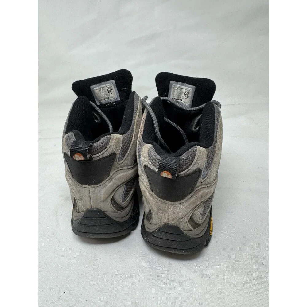 Merrell Moab 2 Mid Trail Hiking Boots Mens Size 9 Gray Suede Vibram J06045
